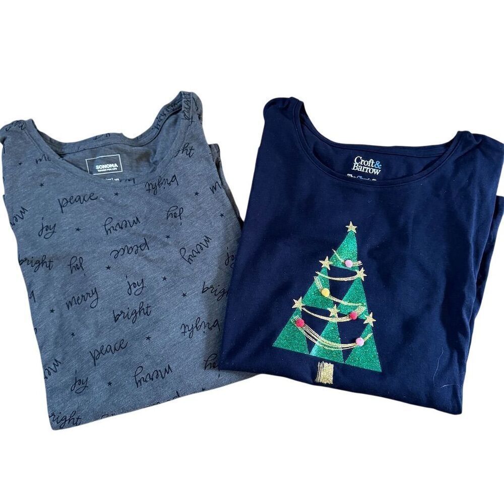 Christmas Shirts Long Sleeve Size XL